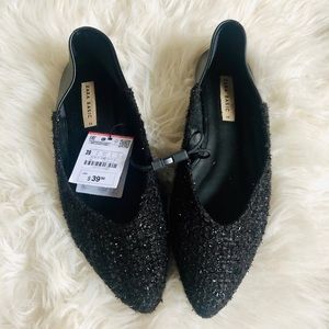 Zara black flats